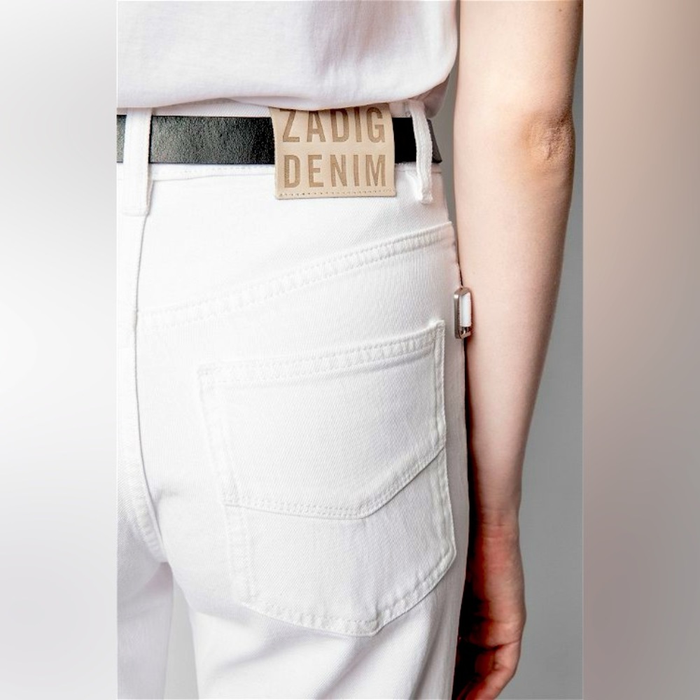 NWOT, Zadig & Voltaire White Pistol Denim Jeans Size 26